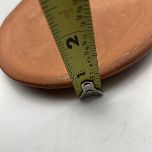 Art Pottery Trivet Glazed Floral Terra Cotta Handcrafted Welder Vtg Round Rustic - Picture 9 of 9